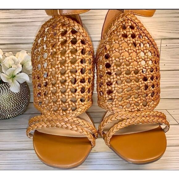 JustFab Lorelai Caged Camel Womens Sandal Heels Size :10 - Picture 9 of 12